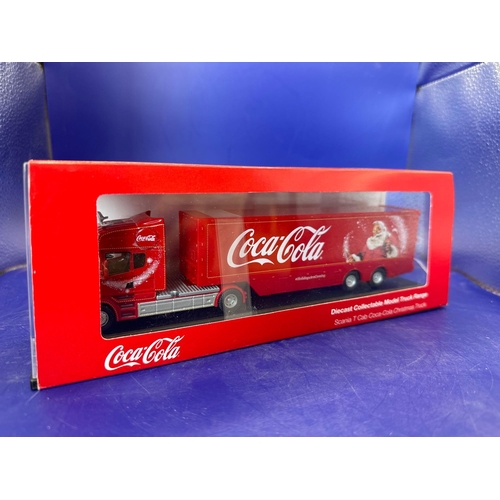 174 - Oxford diecast Coca-Cola Christmas truck. The holidays are coming Scania T Cab Coca-Cola Christmas t... 