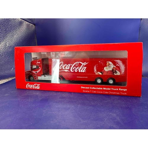 175 - Oxford diecast Coca-Cola Christmas truck. The holidays are coming Scania T Cab Coca-Cola Christmas t... 