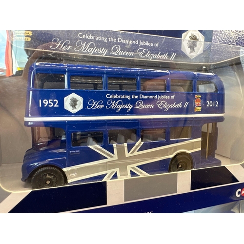 199 - Corgi Royal commemorative vehicle her Majesty Queen Elizabethâs Diamond, Jubilee two vehicles one ... 