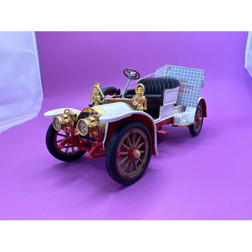 210 - Franklin mint, the Mercedes simplex in white and red and gold with paperwork as pictured #16006