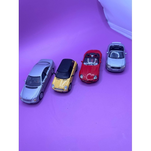 229 - 4 x Corgi Diecasts, Mini Cooper, Mercedes Benz, BMW, Audi TT