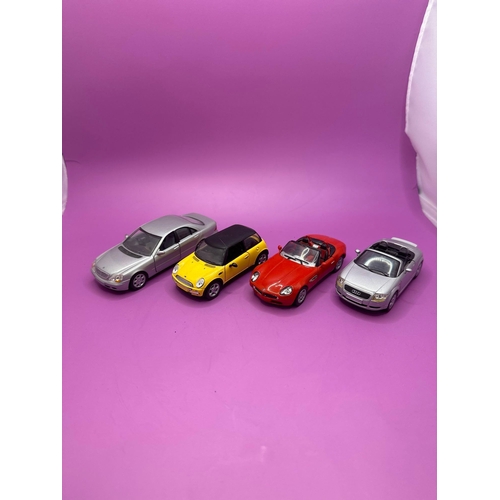 229 - 4 x Corgi Diecasts, Mini Cooper, Mercedes Benz, BMW, Audi TT