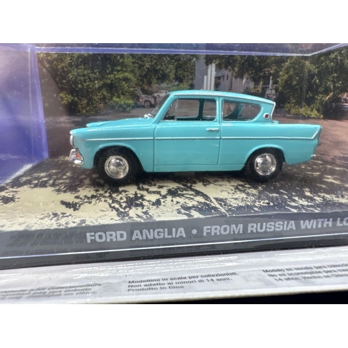 29 - James Bond Scale Diecast, Unopened Bubble Card. Ford Anglia. From Russia With Love