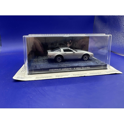 37 - James Bond Scale Diecast, Unopened Bubble Card. Chevrolet Corvette, A view to Kill