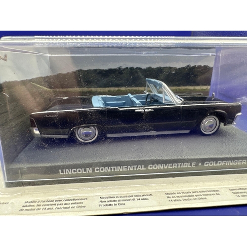 44 - James Bond Scale Diecast, Unopened Bubble Card. Lincoln Continental Convertible, Goldfinger.