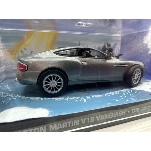 49 - James Bond Scale Diecast, Unopened Bubble Card. Aston Martin v12 vanquish. Die another Day