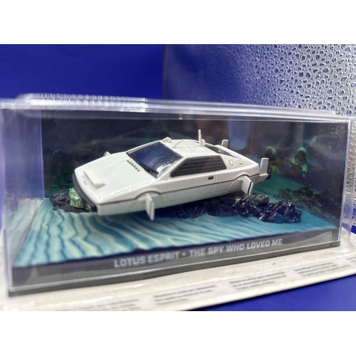 56 - 2 x James Bond Scale Diecast, Unopened Bubble Card. Lotus Esprit, the spy who loved me. One under wa... 