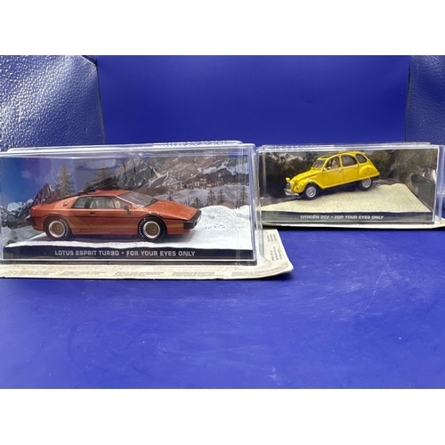 57 - 2 x James Bond Scale Diecast, Unopened Bubble Card. Lotus Esprit Turbo and Citron 2CV For Your Eyes ... 