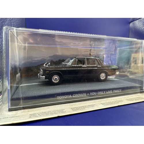 58 - 2 x James Bond Scale Diecast, Unopened Bubble Card. Toyota Crown and Toyota 2000GT, you only live tw... 