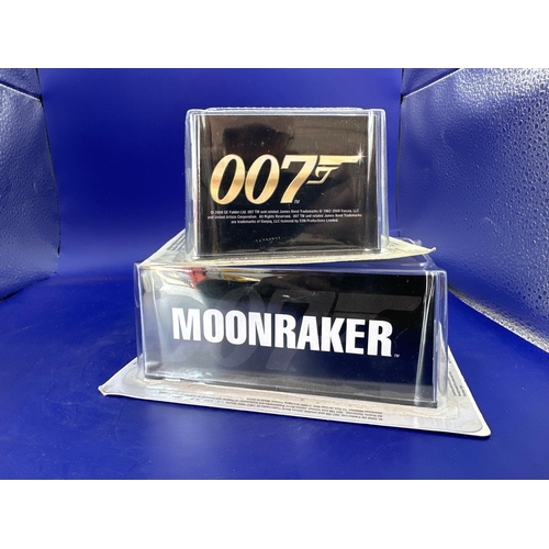 59 - 2 x James Bond Scale Diecast, Unopened Bubble Card. Hispano-Suiza and MP Lafer from MoonRaker