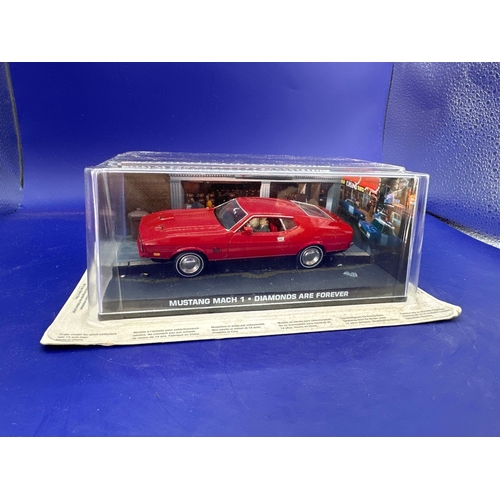 62 - James Bond Scale Diecast, Unopened Bubble Card. Mustang Mach 1, diamonds are forever.