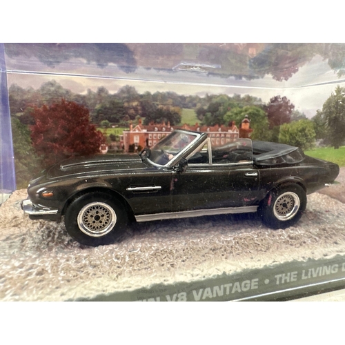 65 - James Bond Scale Diecast, Unopened Bubble Card. Aston Martin, V8, Vantage, the living daylights