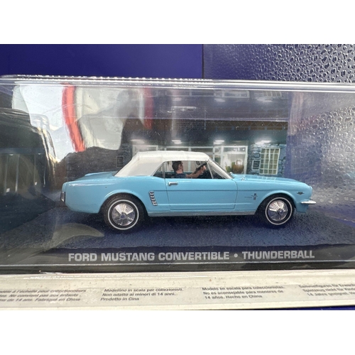 70 - 2 x James Bond Scale Diecast, Unopened Bubble Card. Ford Fairlane and Ford mustang convertible from ... 