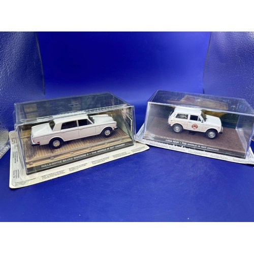 75 - 2 x James Bond Scale Diecast, Unopened Bubble Card. Rolls-Royce silver shadow two and Lada Niva from... 