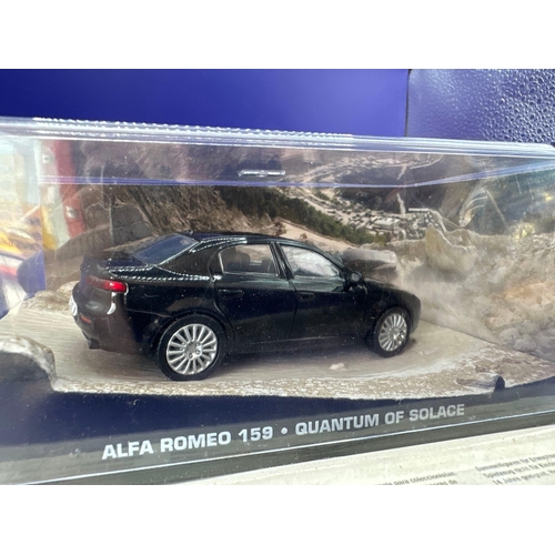 77 - 2x James Bond Scale Diecast, Unopened Bubble Card. Ford KA and Alfa Romeo 159 from quantum of solace... 