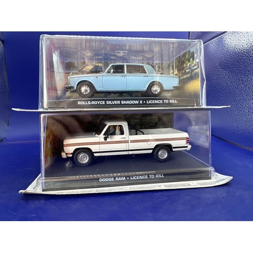 79 - 2 x James Bond Scale Diecast, Unopened Bubble Card. Rolls-Royce silver shadow two and Dodge Ram from... 