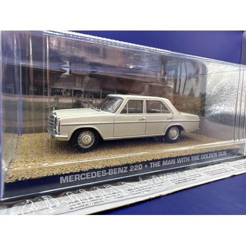 80 - 2 x James Bond Scale Diecast, Unopened Bubble Card. Mercedes-Benz 220 and MGB from the man with the ... 