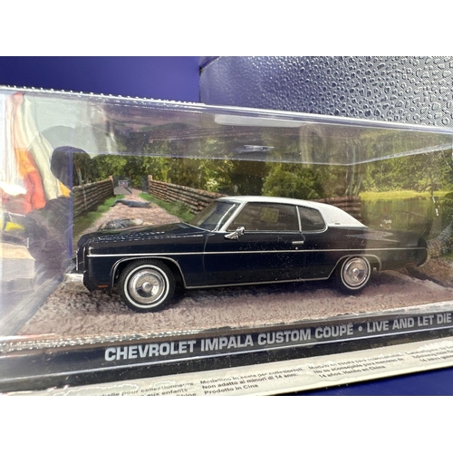 85 - 2 x James Bond Scale Diecast, Unopened Bubble Card. Chevrolet impala custom, coupe, and Chevrolet im... 