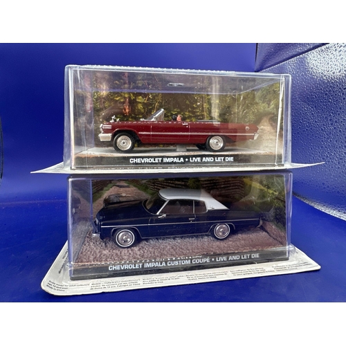 85 - 2 x James Bond Scale Diecast, Unopened Bubble Card. Chevrolet impala custom, coupe, and Chevrolet im... 