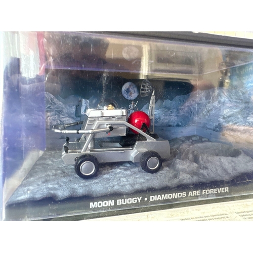 90 - 3 x James Bond Scale Diecast, Unopened Bubble Card. Triumph stag Ford econoline and Moon Buggy from ... 