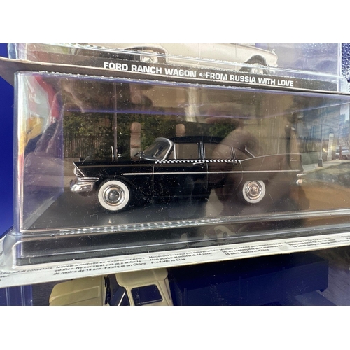 92 - 3 x James Bond Scale Diecast, Unopened Bubble Card. Ford ranch wagon, a black taxi has no brand and ... 