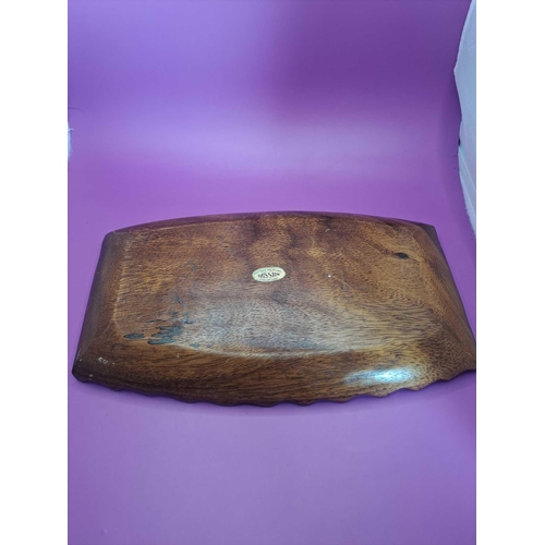 546 - 1 wooden platter plate hand carved