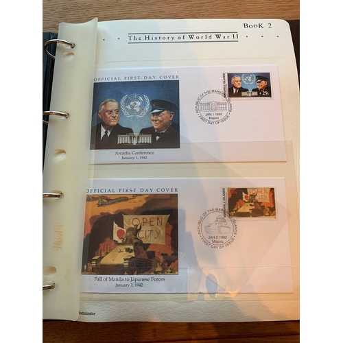 516 - Westminster Collection The History Of World War 2 Official First Day Covers. 7 Complete Binders Incl... 