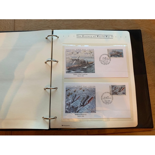 516 - Westminster Collection The History Of World War 2 Official First Day Covers. 7 Complete Binders Incl... 