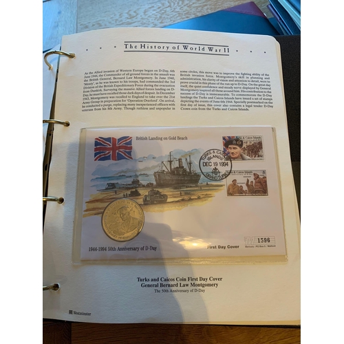 516 - Westminster Collection The History Of World War 2 Official First Day Covers. 7 Complete Binders Incl... 