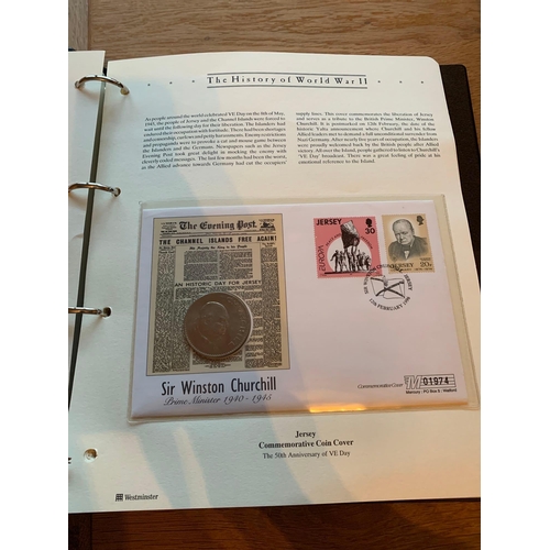 516 - Westminster Collection The History Of World War 2 Official First Day Covers. 7 Complete Binders Incl... 