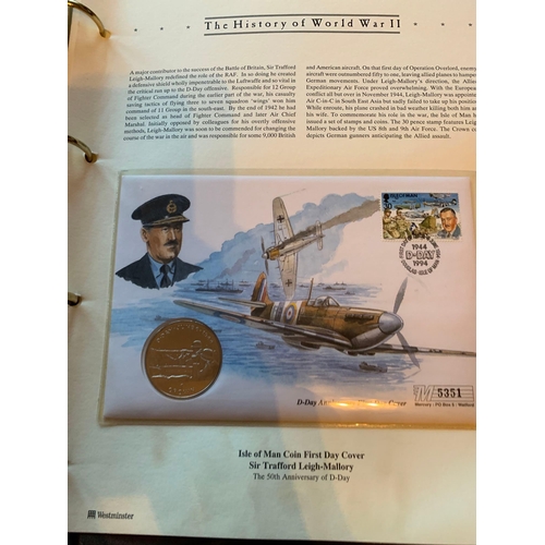 516 - Westminster Collection The History Of World War 2 Official First Day Covers. 7 Complete Binders Incl... 