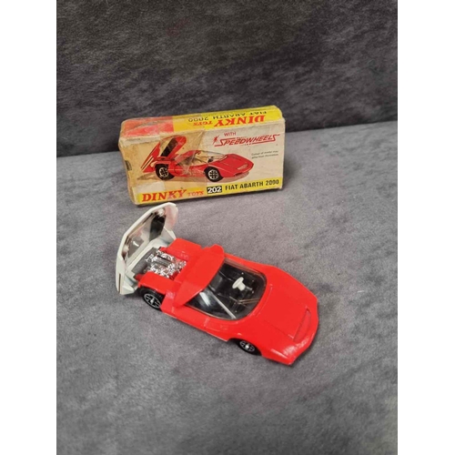 263 - Dinky Toys Diecast #202 Fiat Abarth 2000 with speedwheels in box