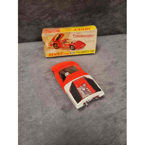 263 - Dinky Toys Diecast #202 Fiat Abarth 2000 with speedwheels in box