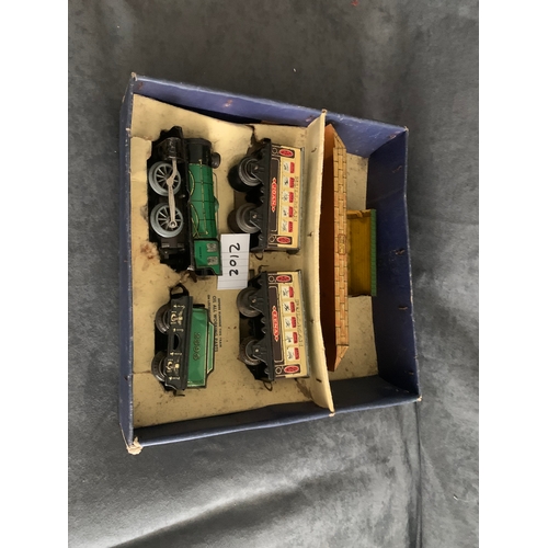 330 - Hornby Train made in england by meccano ltd liverpool box heavily worn as seen in pictures