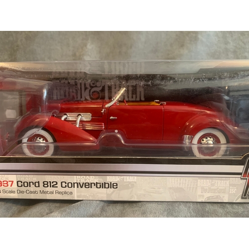 326 - Auto World Road & Track 1937 Cord 812 Convertible Cover Car Febuary 1965 scale 1:18 ERTL Collectable... 