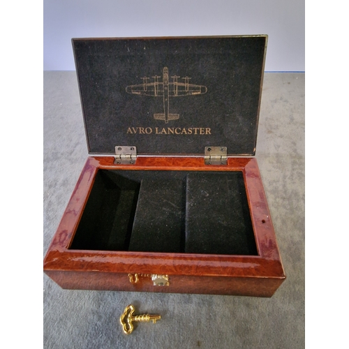 563 - Heroes of The Night Dambuster Keepsake box The rich mahogany finish keepsake box is adorned with str... 