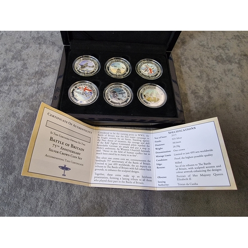 564 - The Bradford exchange Battle of Britain 75th Anniversary silver crown coin set with certificate of o... 