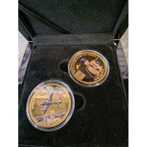 567 - The Bradford Exchange - The Dambuster Heroes Commemorative Crown 2 coin Set limited edition 1070 of ... 