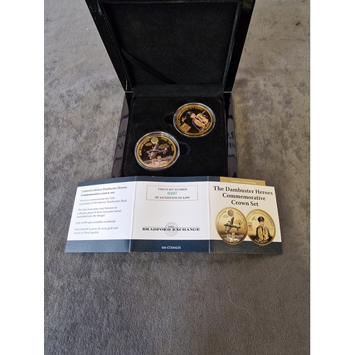 567 - The Bradford Exchange - The Dambuster Heroes Commemorative Crown 2 coin Set limited edition 1070 of ... 