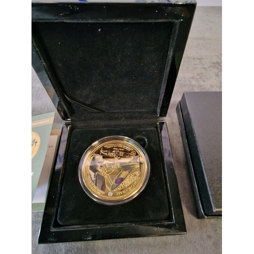 569 - The Bradford exchange -  80th Anniversary first production of Spitfire five crown collection 1 coin ... 