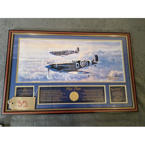 580 - Signature Edition 75th Anniversary Spitfire Print Philip West Artwork