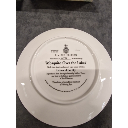 587 - 2 x John Young limited edition fine porcelain commemorative wall plates each detailed verso (1) Prid... 