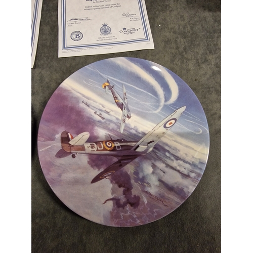 590 - 2x Michael Turner Limited Edition Fine Porcelain Commemorative Wall Plates For Royal Daulton (1) Up ... 