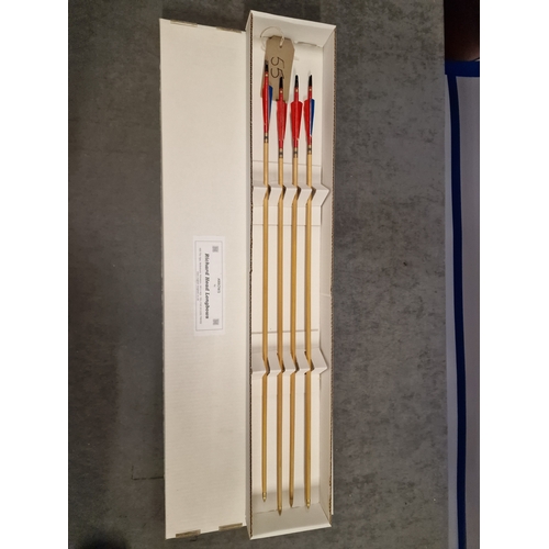 600 - 4 X Richard Head Longbow Arrow Shaftss In Box Size 29