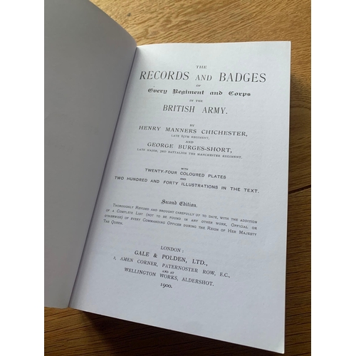 506 - The Records And Badges Of Cherry Regiment And Corps In The British Army By Henry Manners Chichester ... 