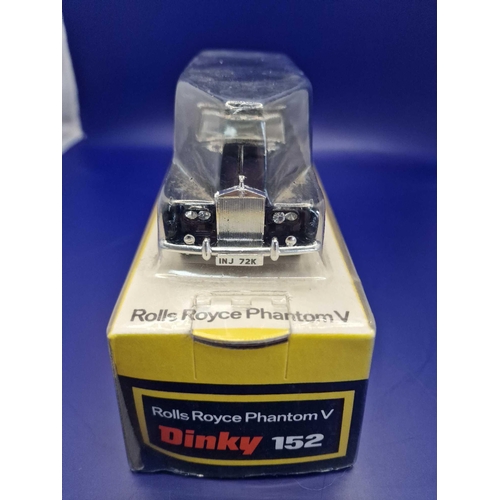 315 - Dinky Diecast #152 Rolls Royce Phantom V in bubble packaging 1968-1977