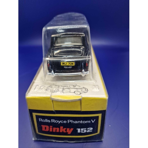 315 - Dinky Diecast #152 Rolls Royce Phantom V in bubble packaging 1968-1977