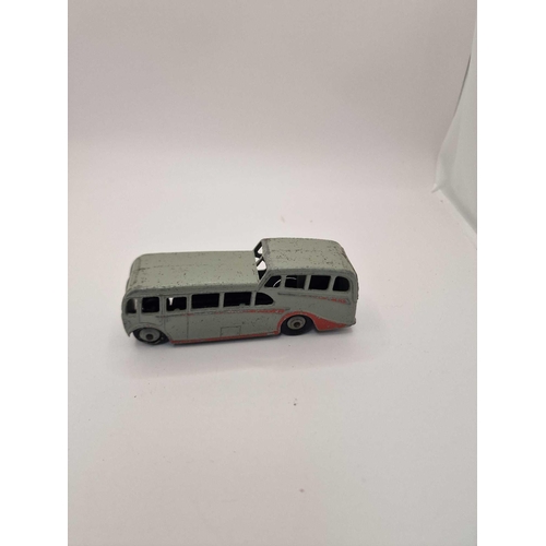 288 - A collection of Dinky diecast models x3 unboxed comprising of Dinky 29f Observation Coach Grey/Red -... 