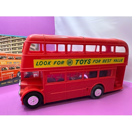125 - OK toys bus battery operated. number 3314 made in Hong Kong.