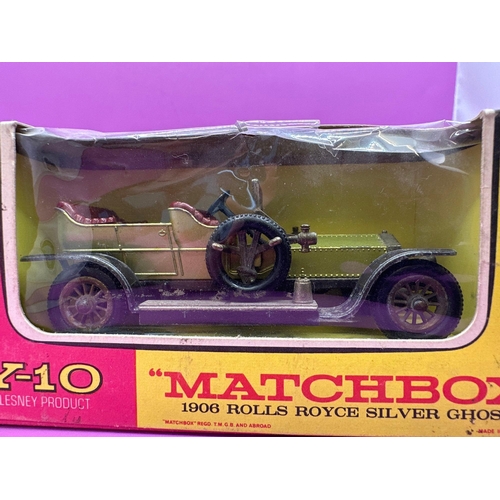 149 - Matchbox, models of the yesteryear Allez, new product, Y 10, 906, Rolls-Royce silver ghost
